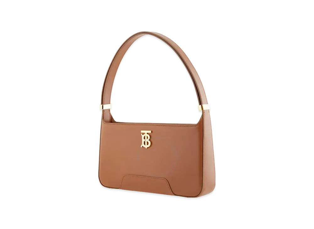 BURBERRY Leather TB Shoulder Bag "Warm Tan"