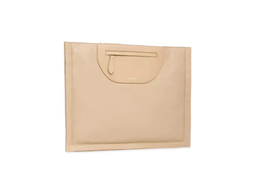 Burberry Leatherlambskin Olympia Scarf Clutch "Cool Beige"