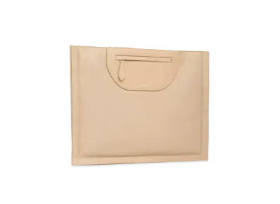 Burberry Leatherlambskin Olympia Scarf Clutch "Cool Beige"