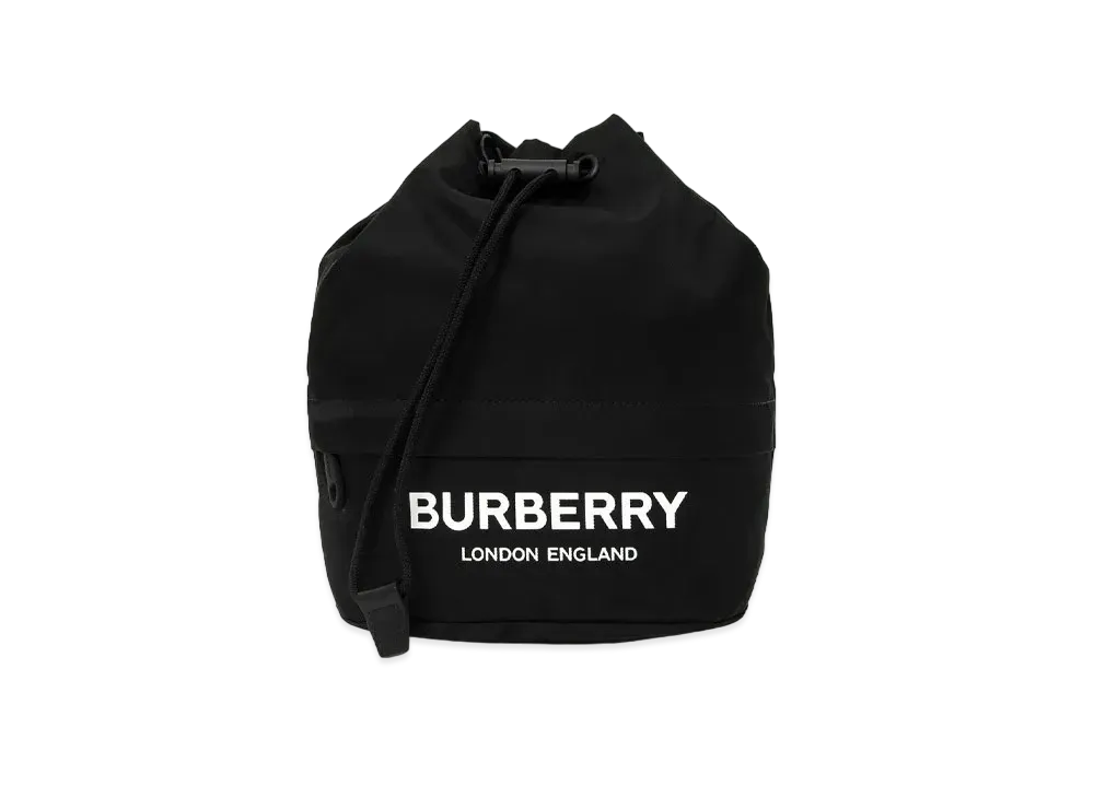 Burberry Logo Print ECONYL Drawcord Pouch "Black"