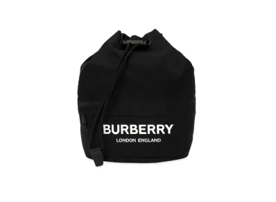 Burberry Logo Print ECONYL Drawcord Pouch "Black"