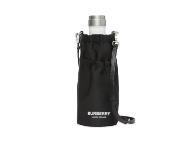 Burberry Logo Print Econyl Water Bottle Holder "Black/White"