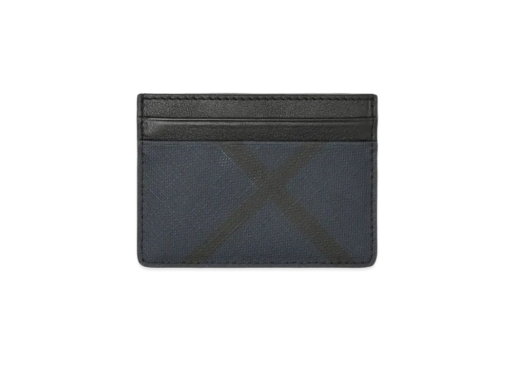 Burberry London Check and Leather Card Case "Navy"