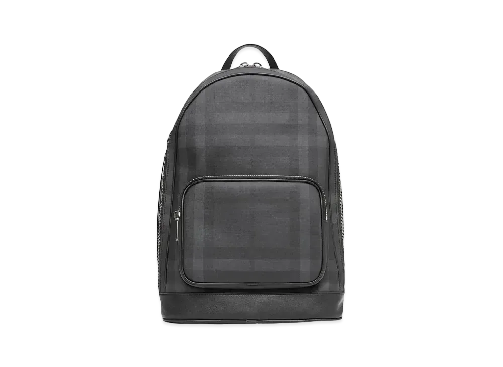 Burberry London Checkleather Backpack "Dark Charcoal"
