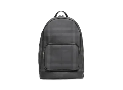 Burberry London Checkleather Backpack "Dark Charcoal"