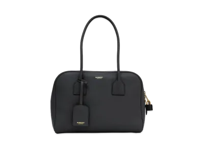 Burberry Medium Leather Half Cube Bag "Black"
