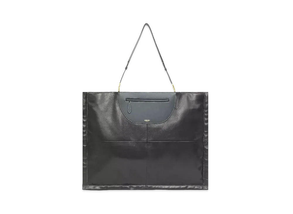 Burberry Medium Leatherlambskin Olympia Scarf Tote "Black"