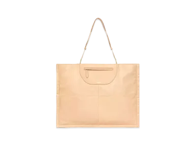 Burberry Medium Leatherlambskin Olympia Scarf Tote "Cool Beige"