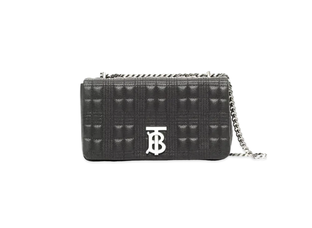 Burberry Medium Quilted Grainy Leather Lola Bag "Black/Palladium"