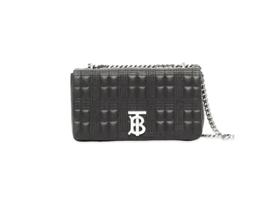 Burberry Medium Quilted Grainy Leather Lola Bag "Black/Palladium"