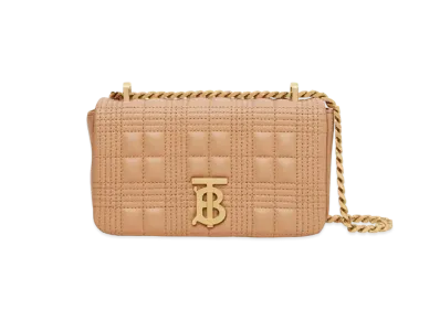 Burberry Medium Quilted Lambskin Lola Bag "Camel/Light Gold"