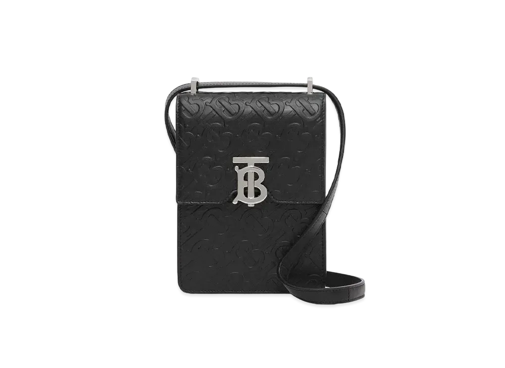 Burberry Monogram Leather Robin Bag "Black"