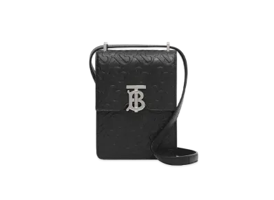 Burberry Monogram Leather Robin Bag "Black"