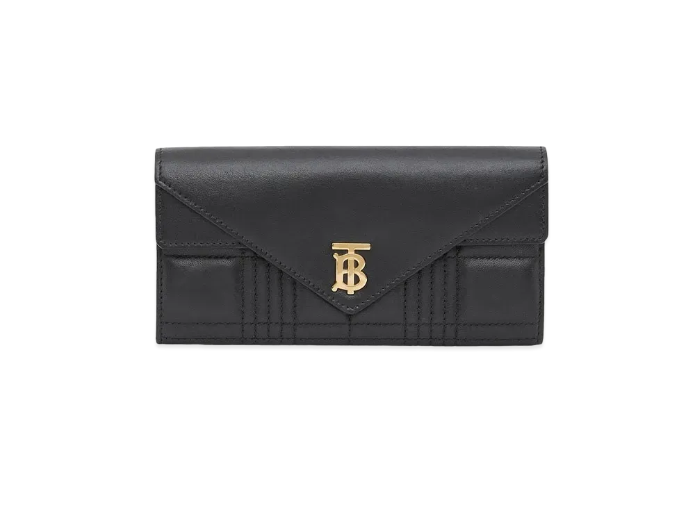 Burberry Monogram Motif Quilted Continental Wallet "Black"