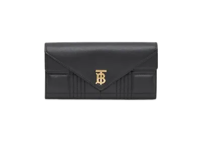 Burberry Monogram Motif Quilted Continental Wallet "Black"