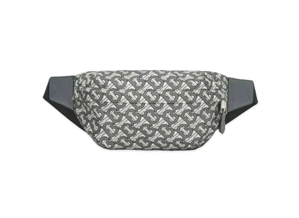 Burberry Monogram Print Econyl Sonny Bum Bag "Mid Grey"