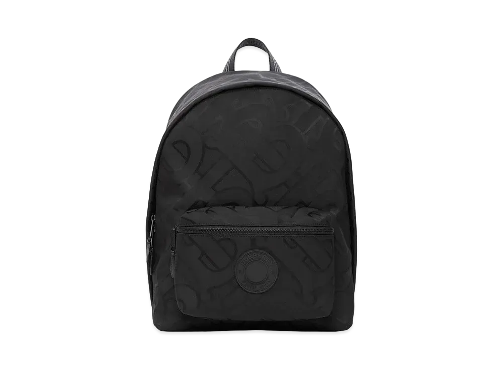 Burberry Monogram Recycled Polyester Jacquard Backpack "Black"