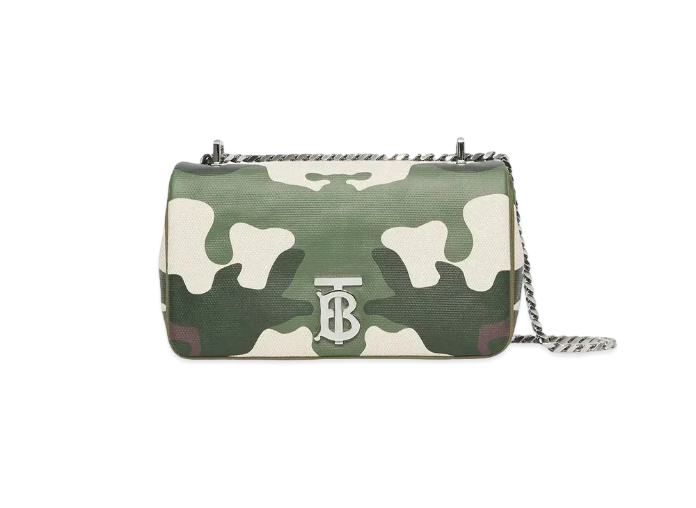 Burberry Small Camouflage Print Cotton Canvas Lola Bag "Multicolour"