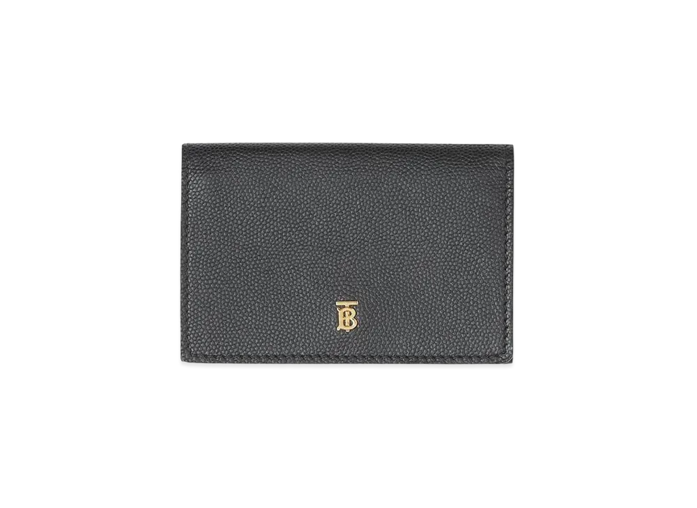 Burberry Small Grainy Leather Folding Wallet "Black"