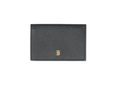 Burberry Small Grainy Leather Folding Wallet "Black"