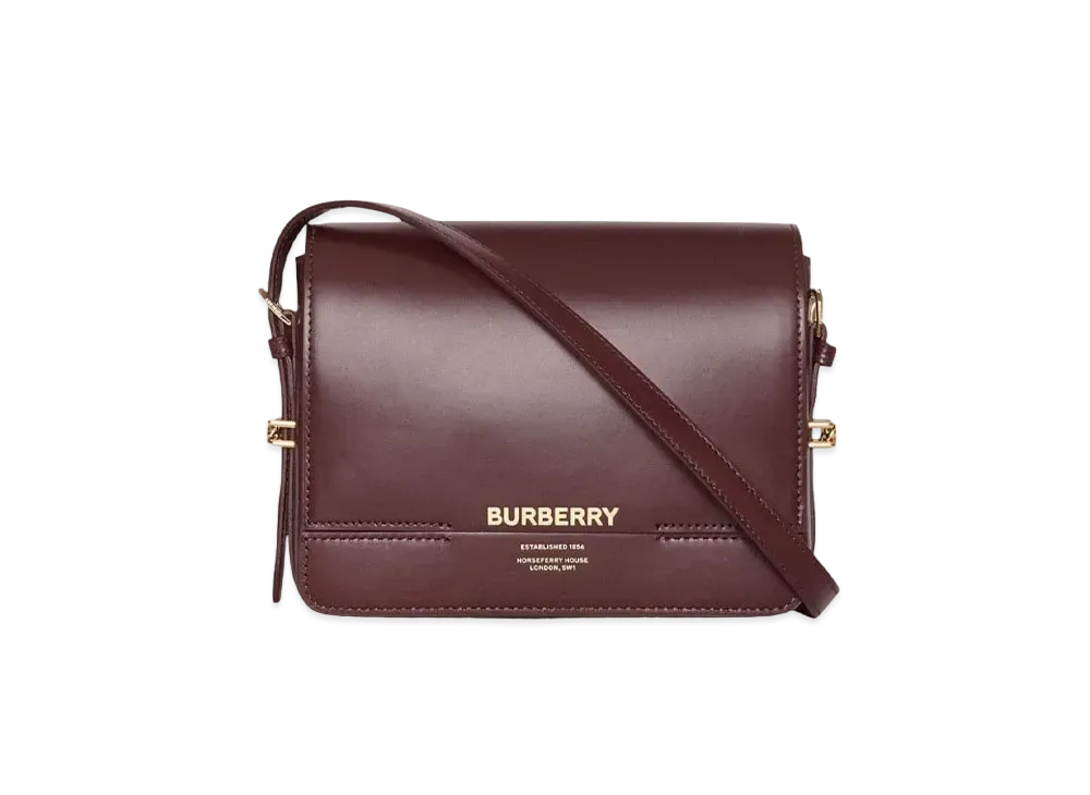 Burberry Small Leather Grace Bag "Oxblood"