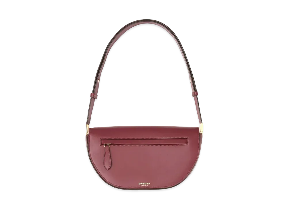 BURBERRY Small Leather Olympia Bag "Burgundy"