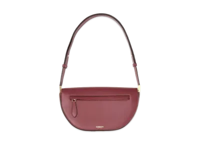 BURBERRY Small Leather Olympia Bag "Burgundy"
