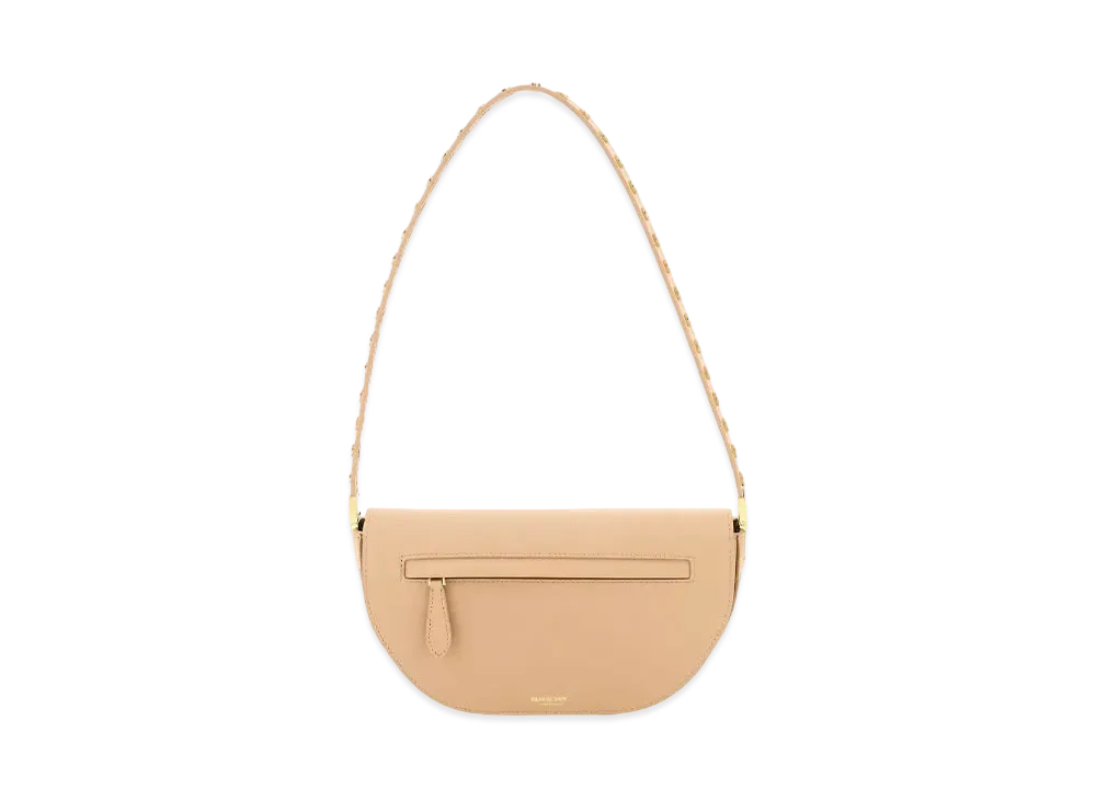 Burberry Small Leather Olympia Bag "Cool Beige"