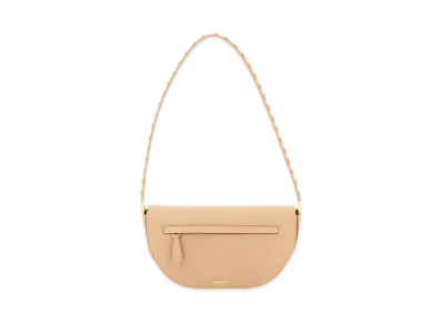 Burberry Small Leather Olympia Bag "Cool Beige"