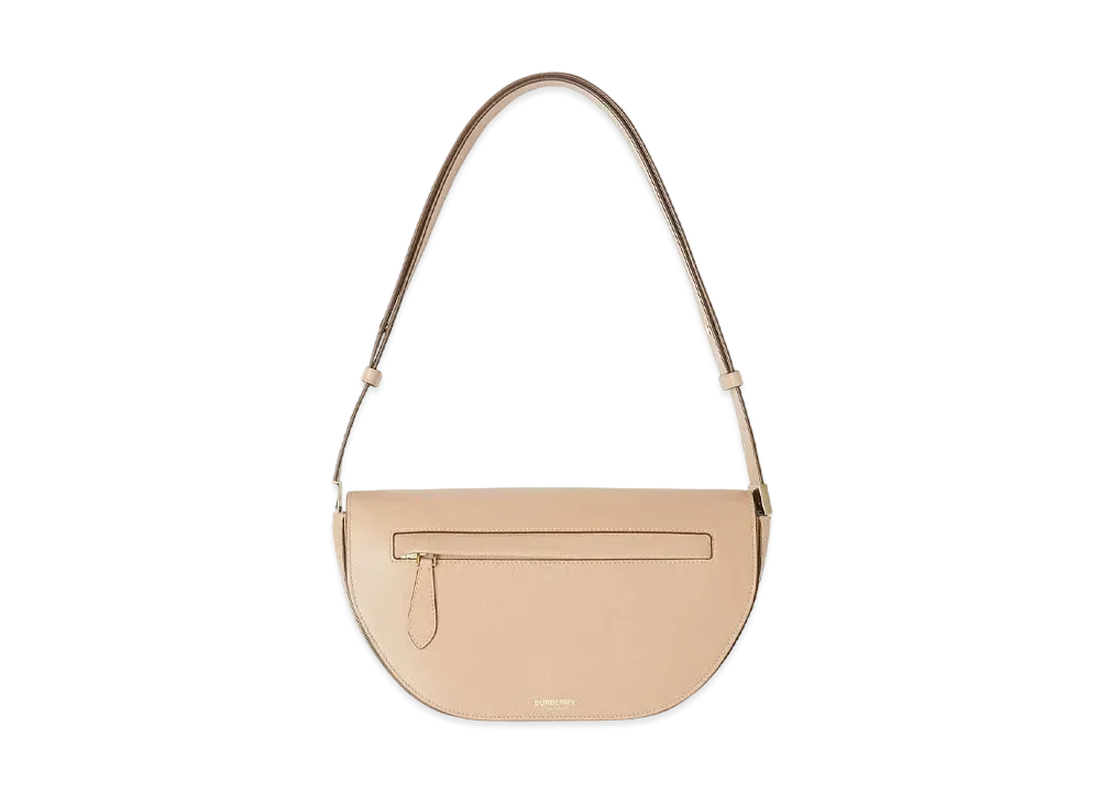 Burberry Small Leather Olympia Bag "Light Biscuit"