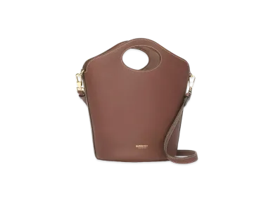 Burberry Small Leather Pocket Bucket Bag "Tan"