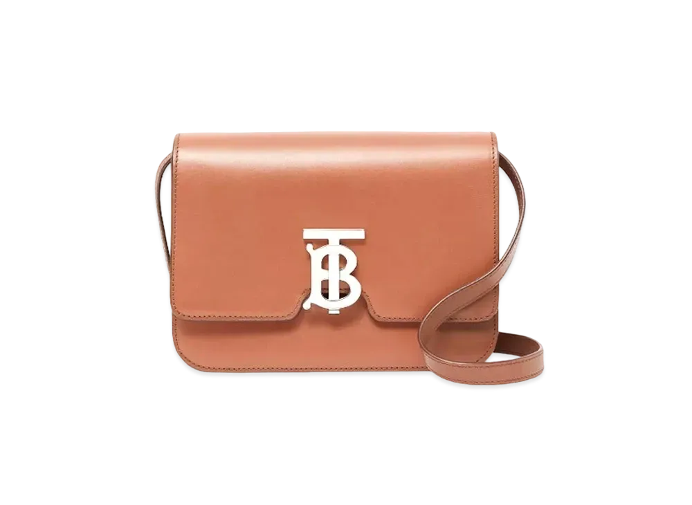 Burberry Small Leather TB Bag "Malt Brown"