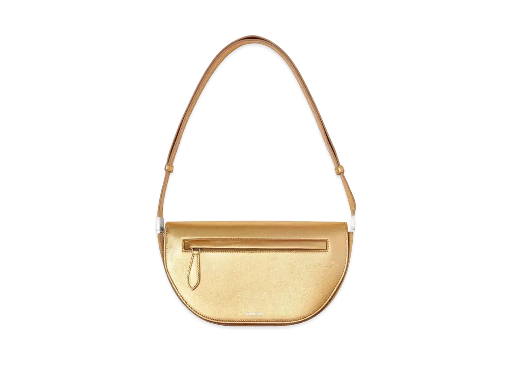 Burberry Small Metallic Lambskin Olympia Bag "Gold"