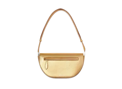 Burberry Small Metallic Lambskin Olympia Bag "Gold"