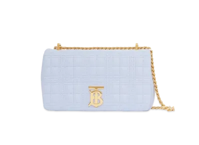 Burberry Small Quilted Lambskin Lola Bag "Pale Blue"