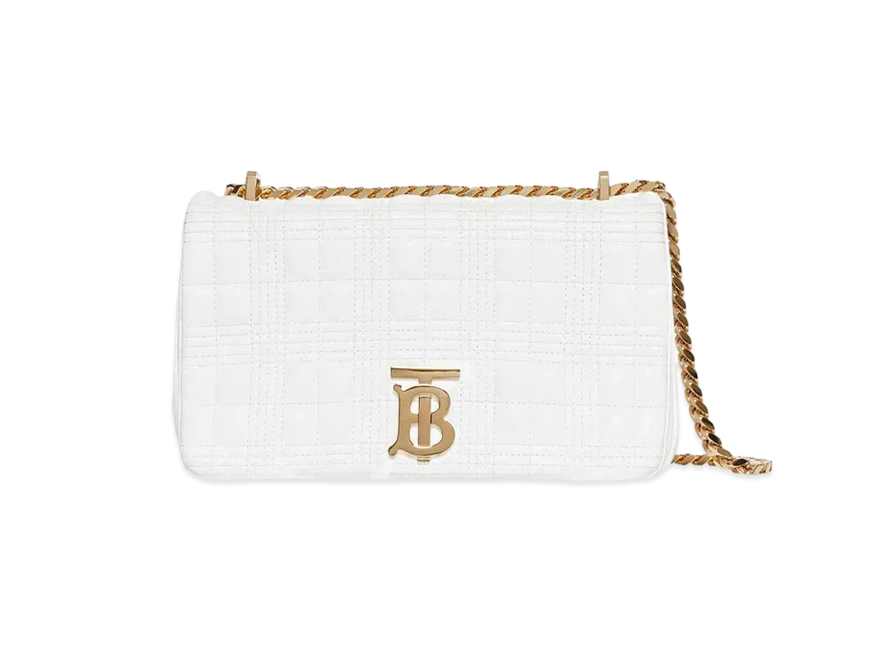 Burberry Small Quilted Lambskin Lola Bag "White"