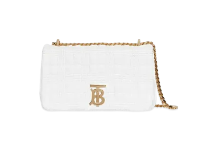 Burberry Small Quilted Lambskin Lola Bag "White"
