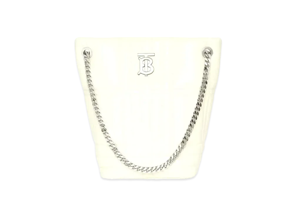 Burberry Small Quilted Lambskin Lola Bucket Bag "Pale Vanilla"