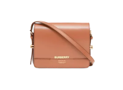 Burberry Small Two Tone Leather Grace Bag "Malt Brown/Black"
