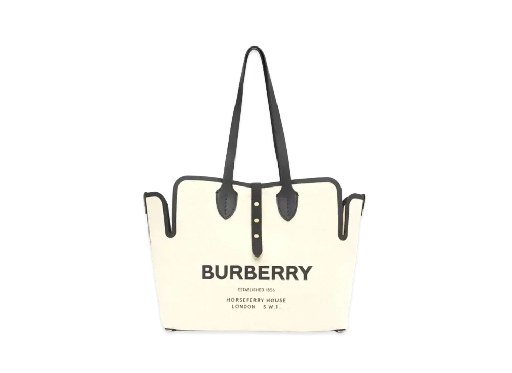 Burberry The Medium Soft Cotton Canvas Belt Bag "Natural/Black"