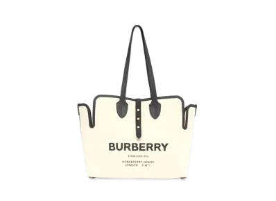 Burberry The Medium Soft Cotton Canvas Belt Bag "Natural/Black"