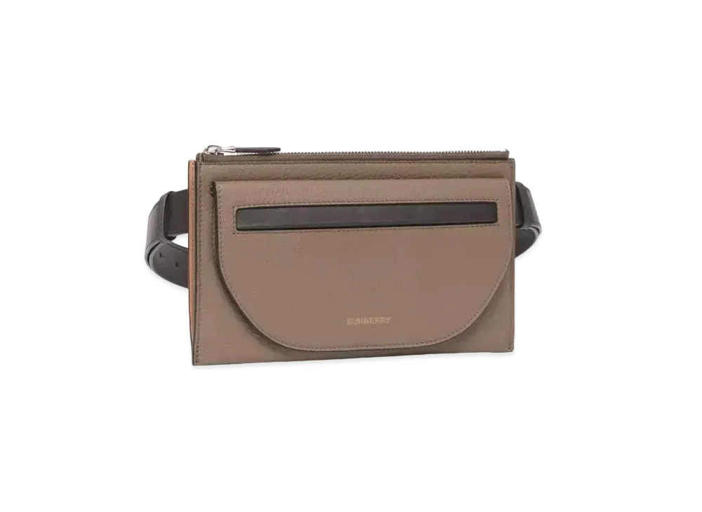 Burberry Two-tone Leather Olympia Belt Bag "Light Acorn/Tan"