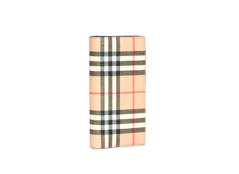 Burberry Vintage Check E-canvas Continental Wallet "Archive Beige"