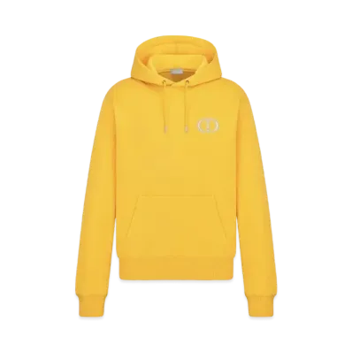 Dior CD Icon Hooded Sweatshirt Cotton Fleece "Yellow"