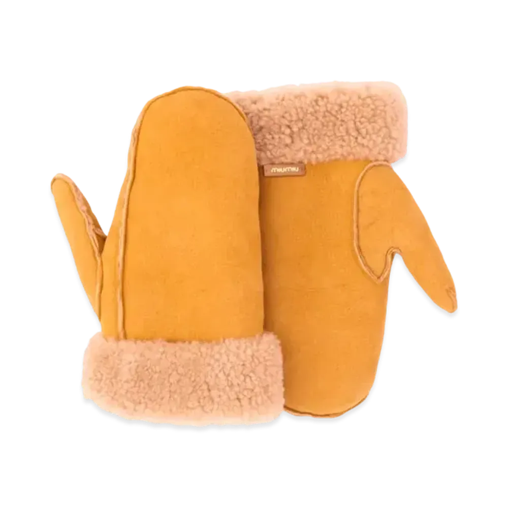 MIU MIU Suede Sheep Skin Gloves "Beige/Camel"