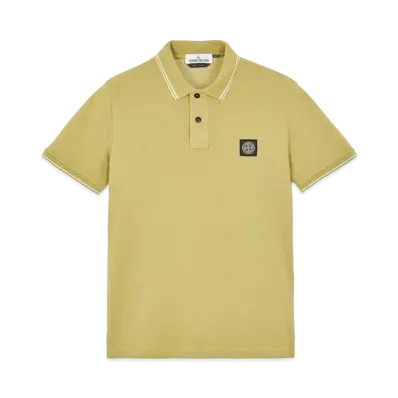 Stone Island 22S18 STRETCH COTTON PIQUE_SLIM FIT "Dark Beige"