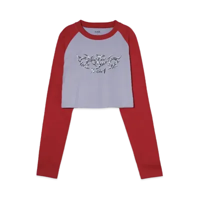 X-Girl Tribal Heart Raglan L/S Tee "Grey"
