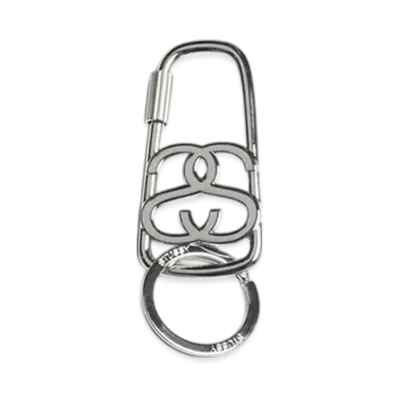 Stussy Ss Link Twist Carabiner "Brushed Nickel"