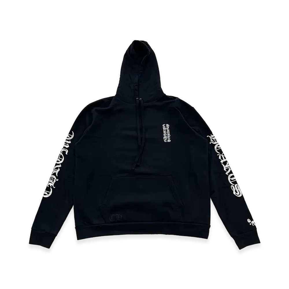 Chrome Hearts Vertical Logo Pullover Hoodie 1988 "Black/Silver"