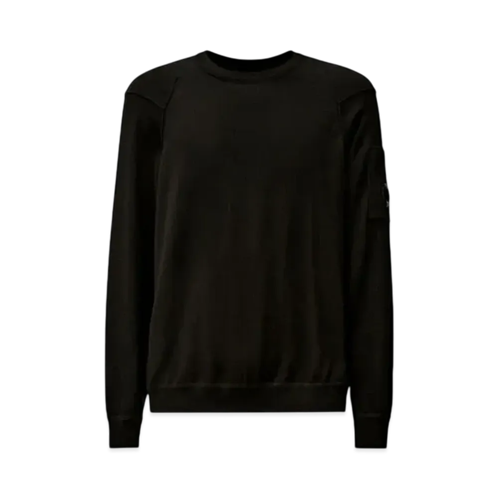 C.P. Company Sea Island Crewneck Lens Knit "Black"